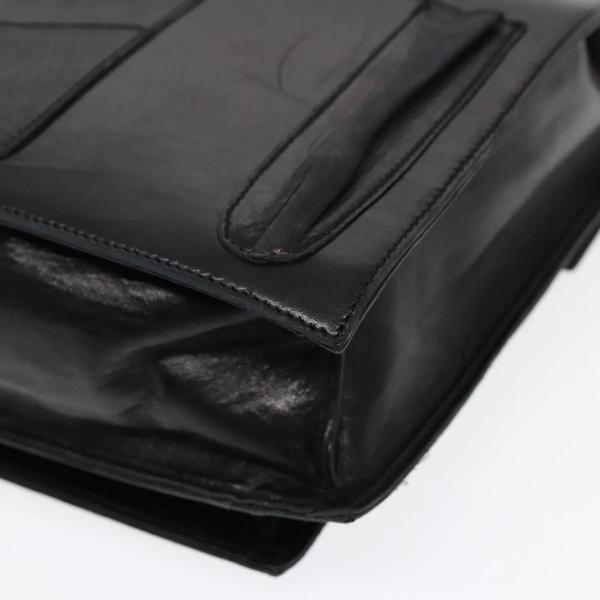 Fendi Vintage Leather, Black, Leather, Handbag