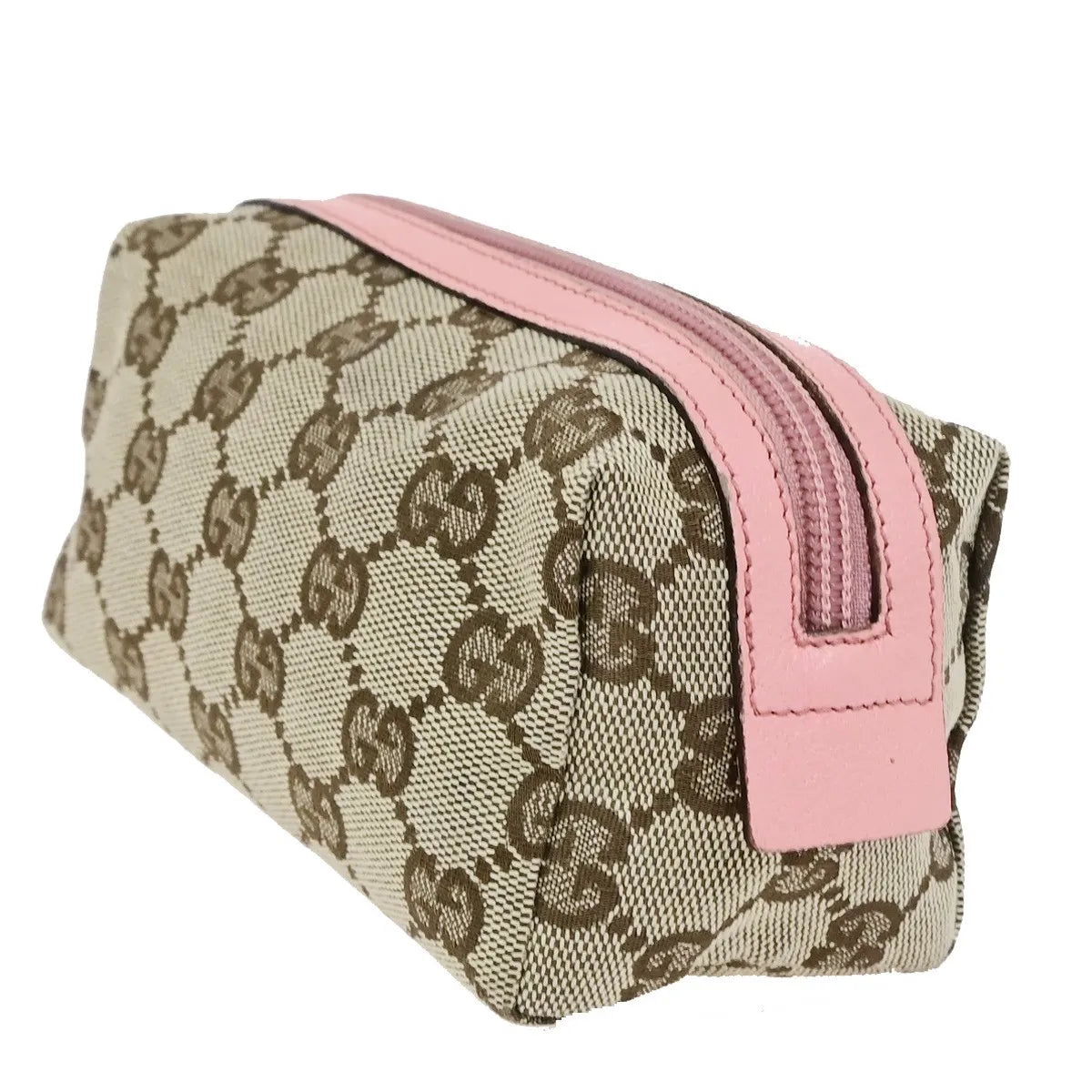 Gucci Cosmetic Case GG Canvas, Brown, Canvas, Clutch