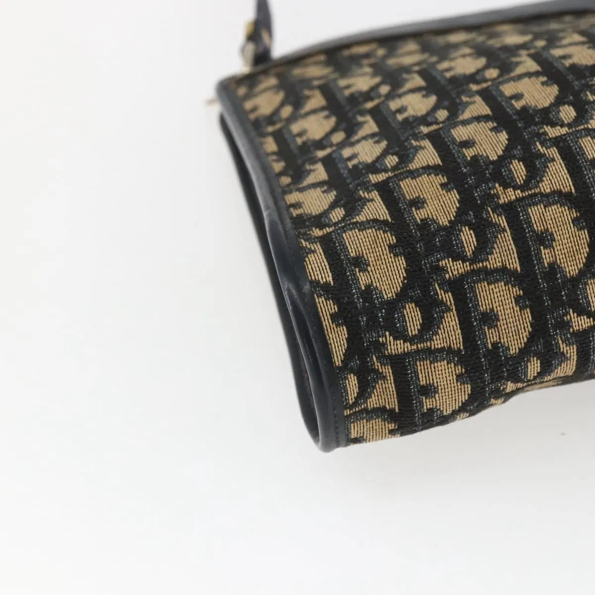 Christian Dior Vintage Trotter Canvas, Navy, Canvas, Shoulder Bag