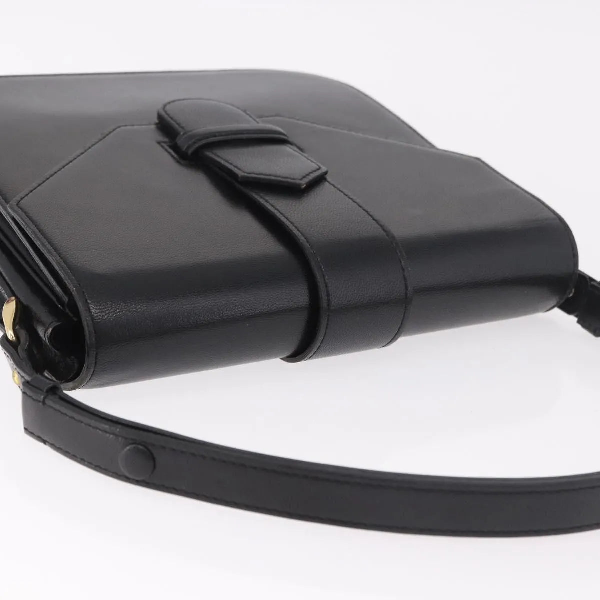 Saint Laurent Vintage Leather, Black, Leather, Handbag