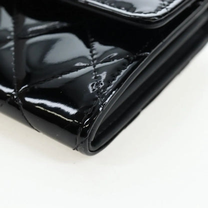 Chanel CC French Flap Quilted Patent Leather, Black, Patent Leather, Wallet