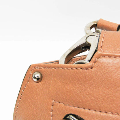 Salvatore Ferragamo Gancini Leather, Brown, Leather, Shoulder Bag