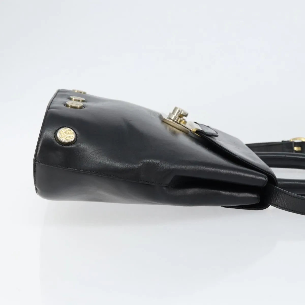 Salvatore Ferragamo Vintage Leather, Black, Leather, Handbag
