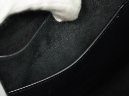 Saint Laurent Kaia Leather, Black, Leather, Shoulder Bag