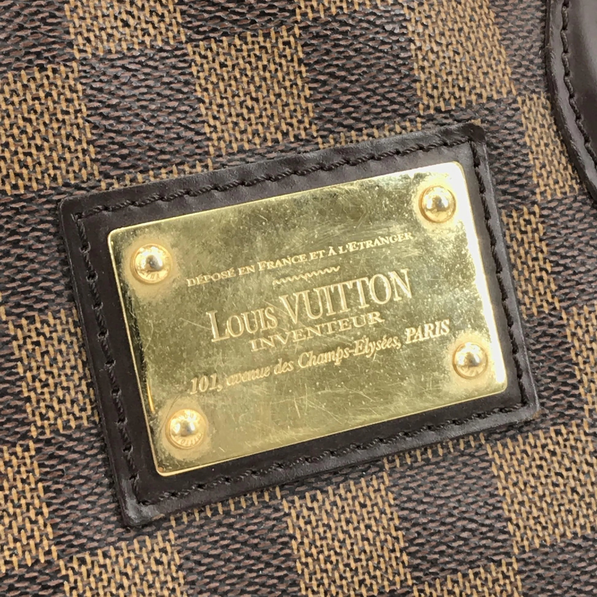 Louis Vuitton Hampstead Damier Ebene, Brown, Canvas, Tote Bag