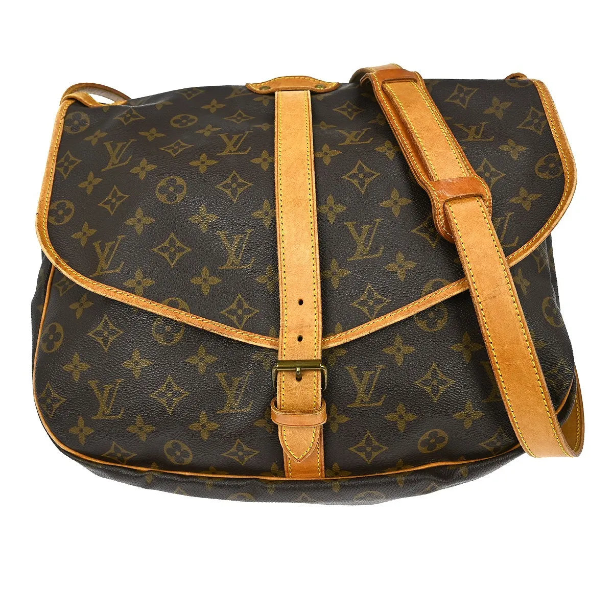 Louis Vuitton Saumur Monogram Canvas, Brown, Canvas, Shoulder Bag