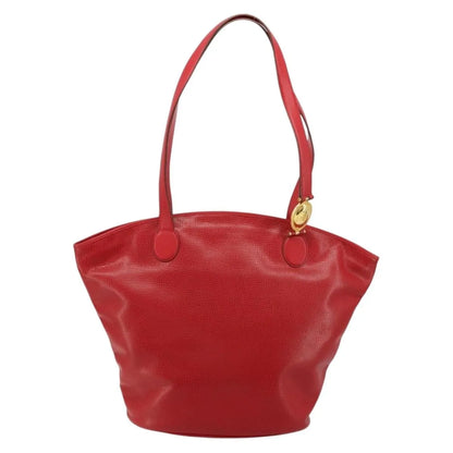 Christian Dior Vintage Tote Leather, Red, Leather, Tote Bag