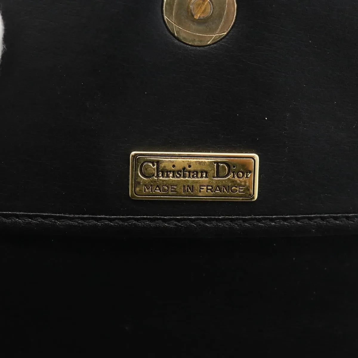 Christian Dior CD Shoulder bag Leather, Black, Leather, Shoulder Bag