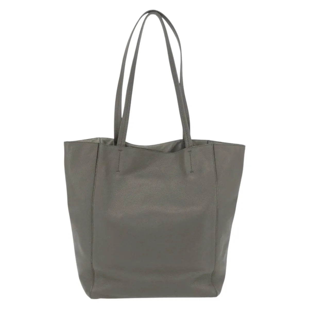 Celine Phantom Cabas Tote Leather, Gray, Leather, Tote Bag
