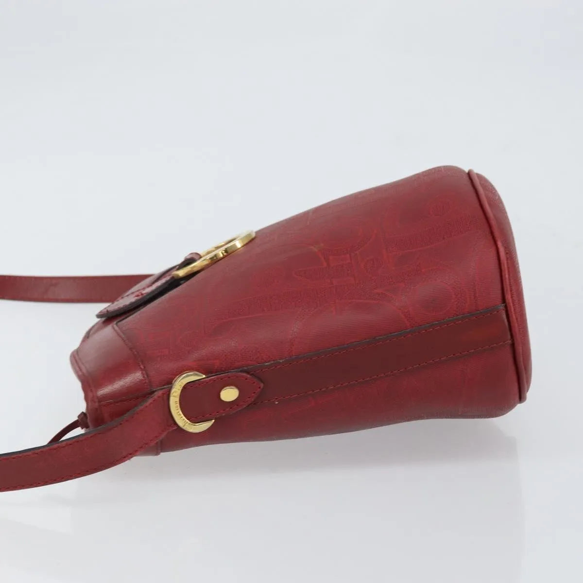 Christian Dior Vintage Trotter Canvas, Red, Canvas, Shoulder Bag