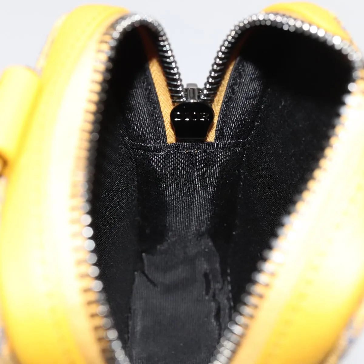 Christian Dior Vintage Trotter Canvas, Yellow, Canvas, Clutch
