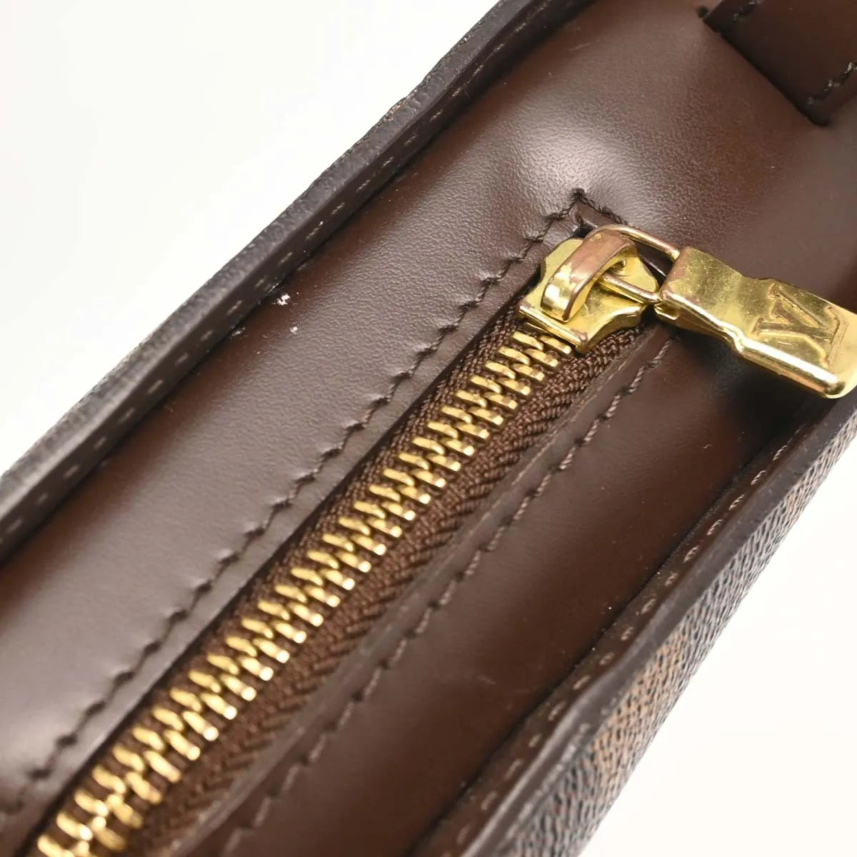 Louis Vuitton Pochette Saint Louis Damier, Brown, Canvas, Clutch