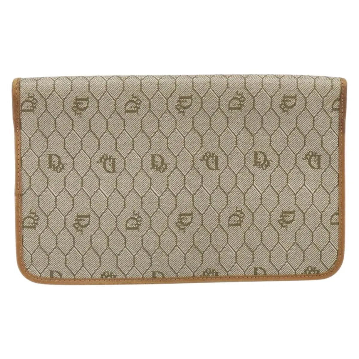 Christian Dior Vintage honeycomb clutch Canvas, Beige, Canvas, Clutch
