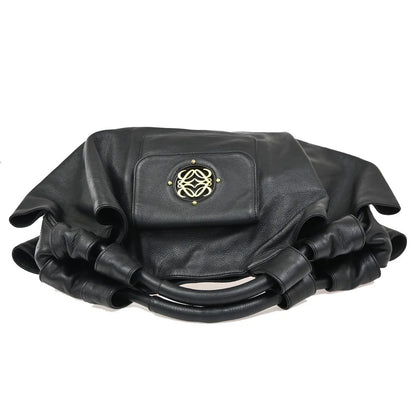 Loewe Anagram Logo Nappa Aire Hand Leather, Black, Leather, Handbag