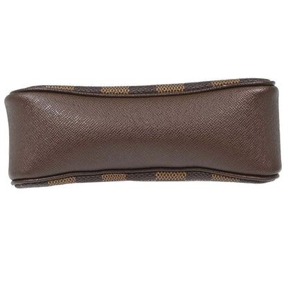 Louis Vuitton Trousse Make Up Damier, Brown, Canvas, Clutch
