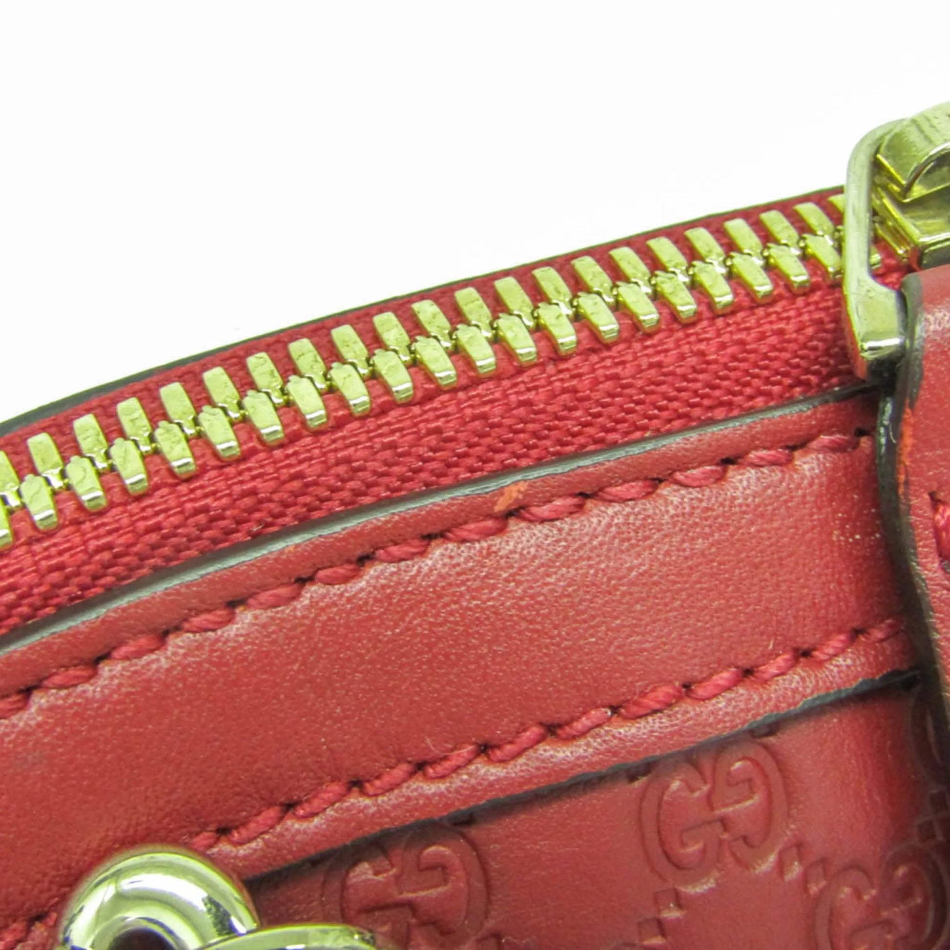 Gucci Convertible Dome Satchel Microguccissima Leather, Red, Leather, Handbag