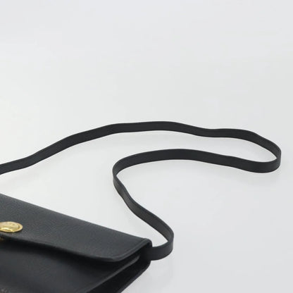 Christian Dior Vintage CD Flap Leather, Black, Leather, Shoulder Bag
