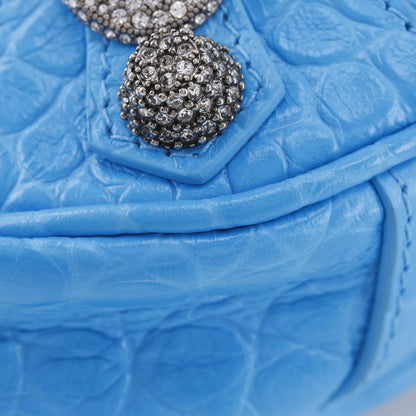 Balenciaga Shoulder PVC, Blue, Leather, Shoulder Bag
