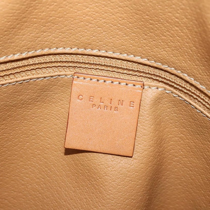 Celine Vintage Duffle Canvas and Leather, Brown, Canvas, Travel Bag