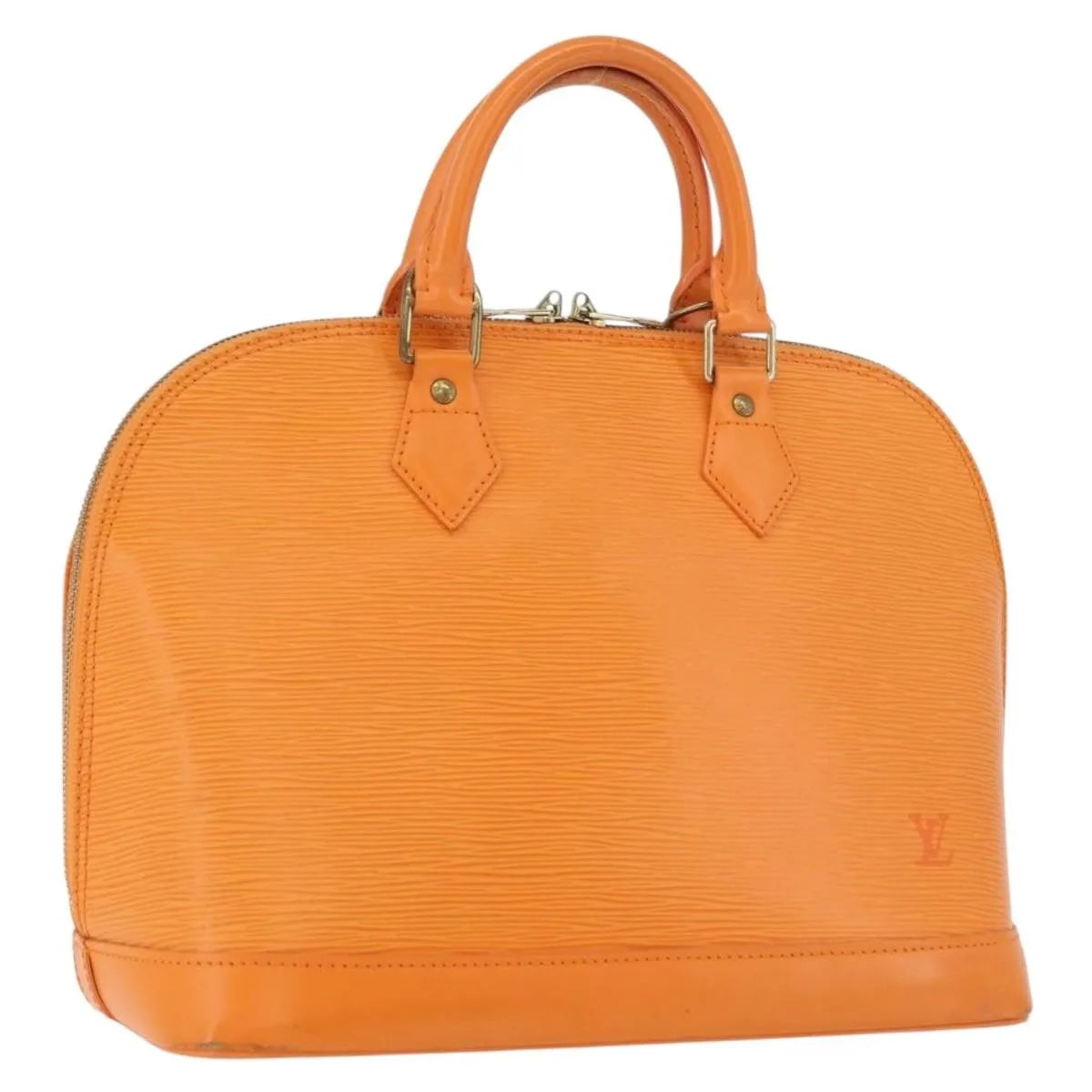 Louis Vuitton Alma Epi, Orange, Leather, Handbag