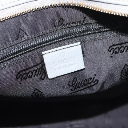 Gucci Zip Top Messenger Guccissima Leather, Gray, Canvas, Shoulder Bag