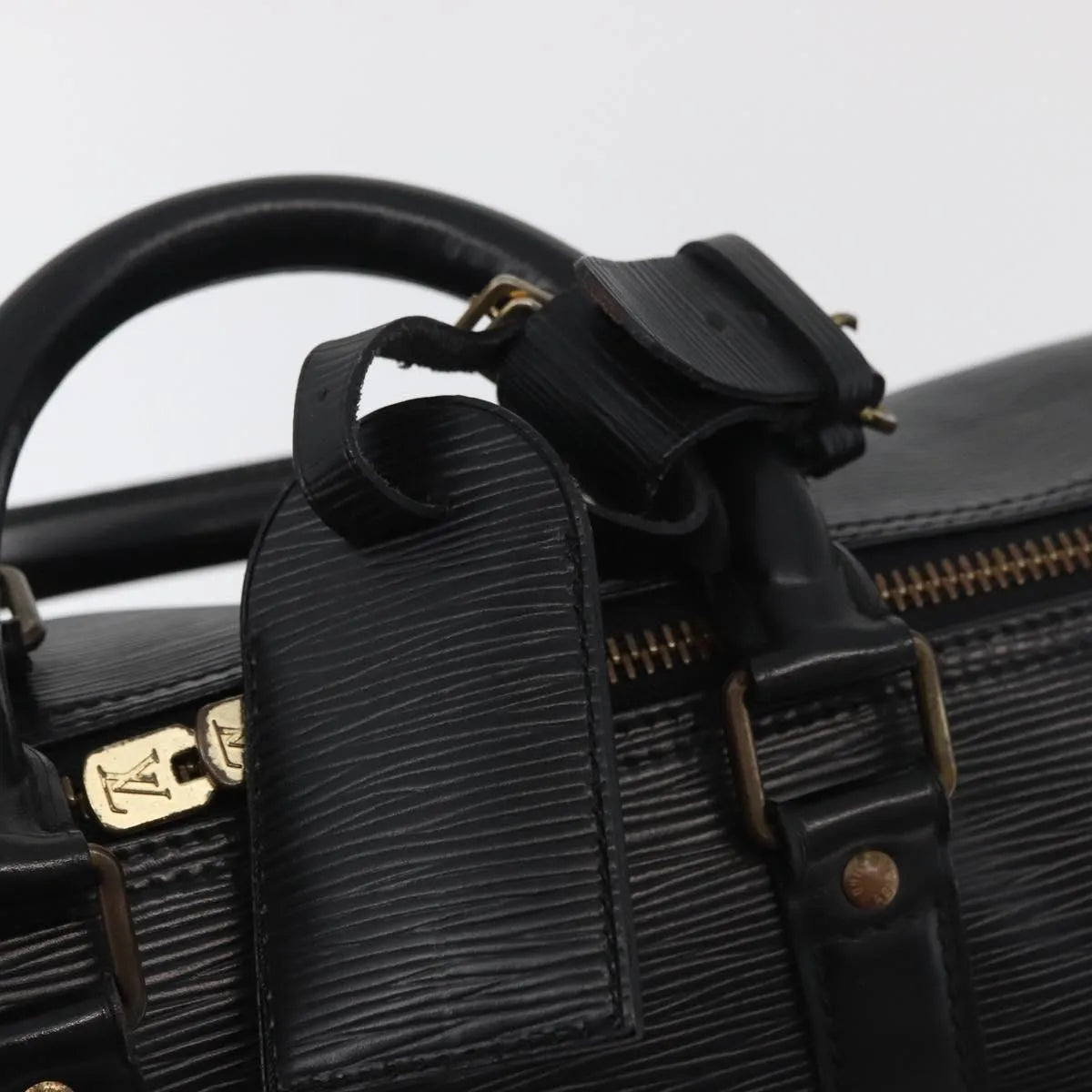 Louis Vuitton Keepall Epi Leather, Black, Leather, Travel Bag