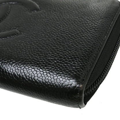 Chanel Timeless CC Zipped Calfskin, Black, Calfskin, Wallet