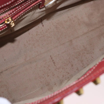 Fendi Studded Handle canvas, Red, Canvas, Handbag