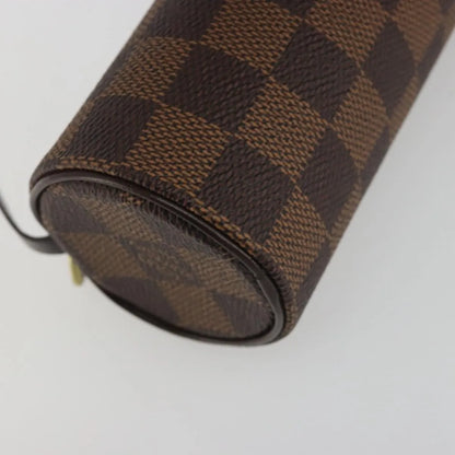 Louis Vuitton Papillon Pochette Damier Ebene, Brown, Canvas, Clutch