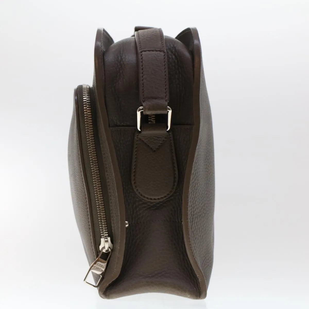 Louis Vuitton Naxos Leather, Gray, Leather, Shoulder Bag