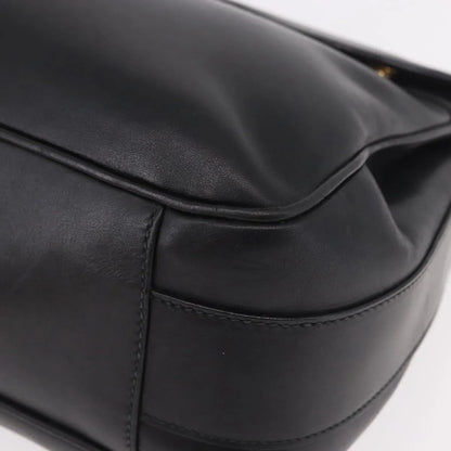 Gucci Vintage Leather, Black, Leather, Shoulder Bag