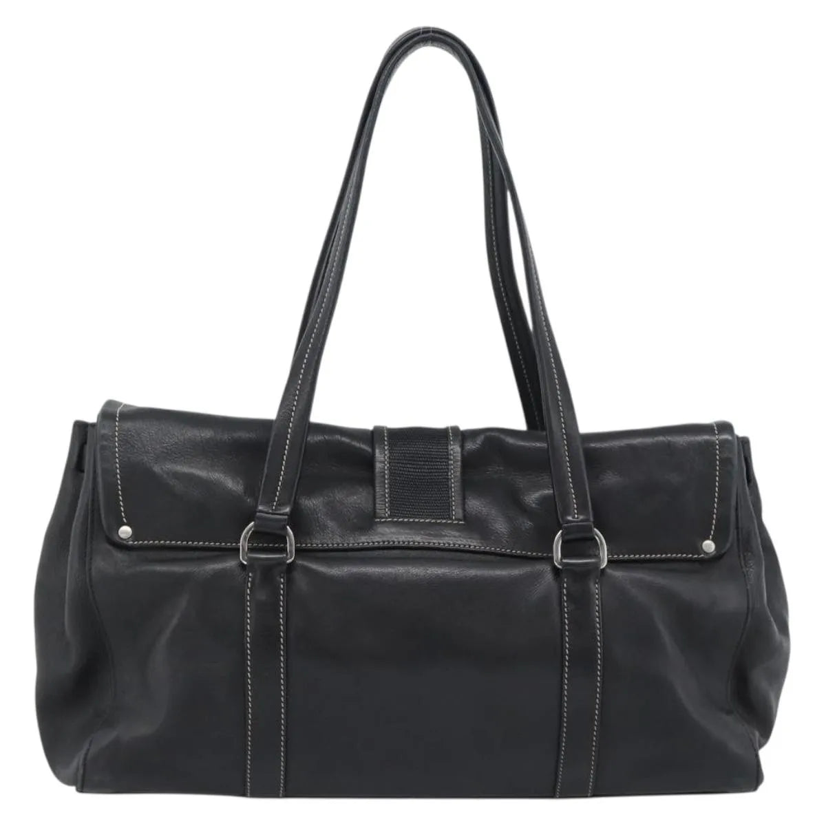 Prada Convertible Shopping Tote Saffiano Leather Saffiano Leather, Black, Leather, Tote Bag