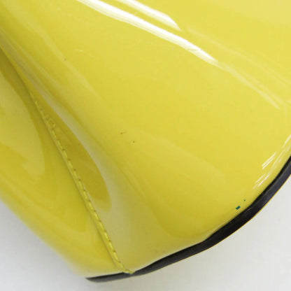 Gucci Bright Bit Convertible Tote Patent leather, Yellow, Patent Leather, Handbag