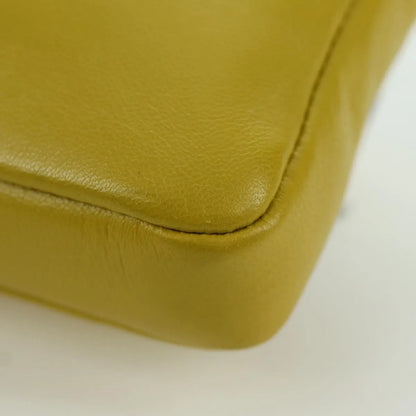 Fendi Monster Baguette Leather and Fur, Yellow, Leather, Handbag