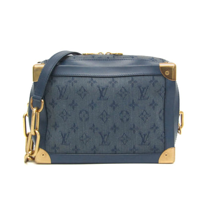 Louis Vuitton Soft Trunk Monogram Denim, Blue, Denim, Shoulder Bag