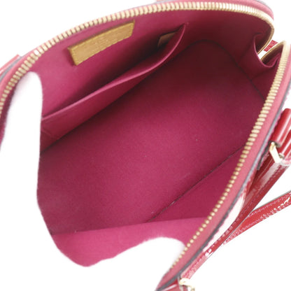Louis Vuitton Alma Vernis, Red, Patent Leather, Handbag