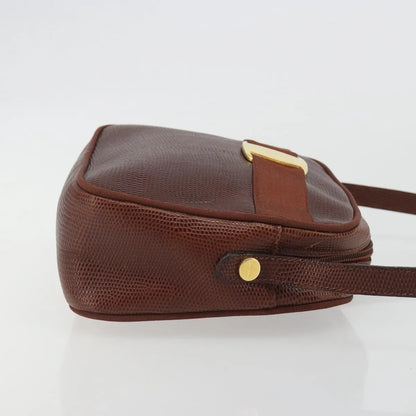 Salvatore Ferragamo Vara Bow camera Leather, Brown, Leather, Shoulder Bag