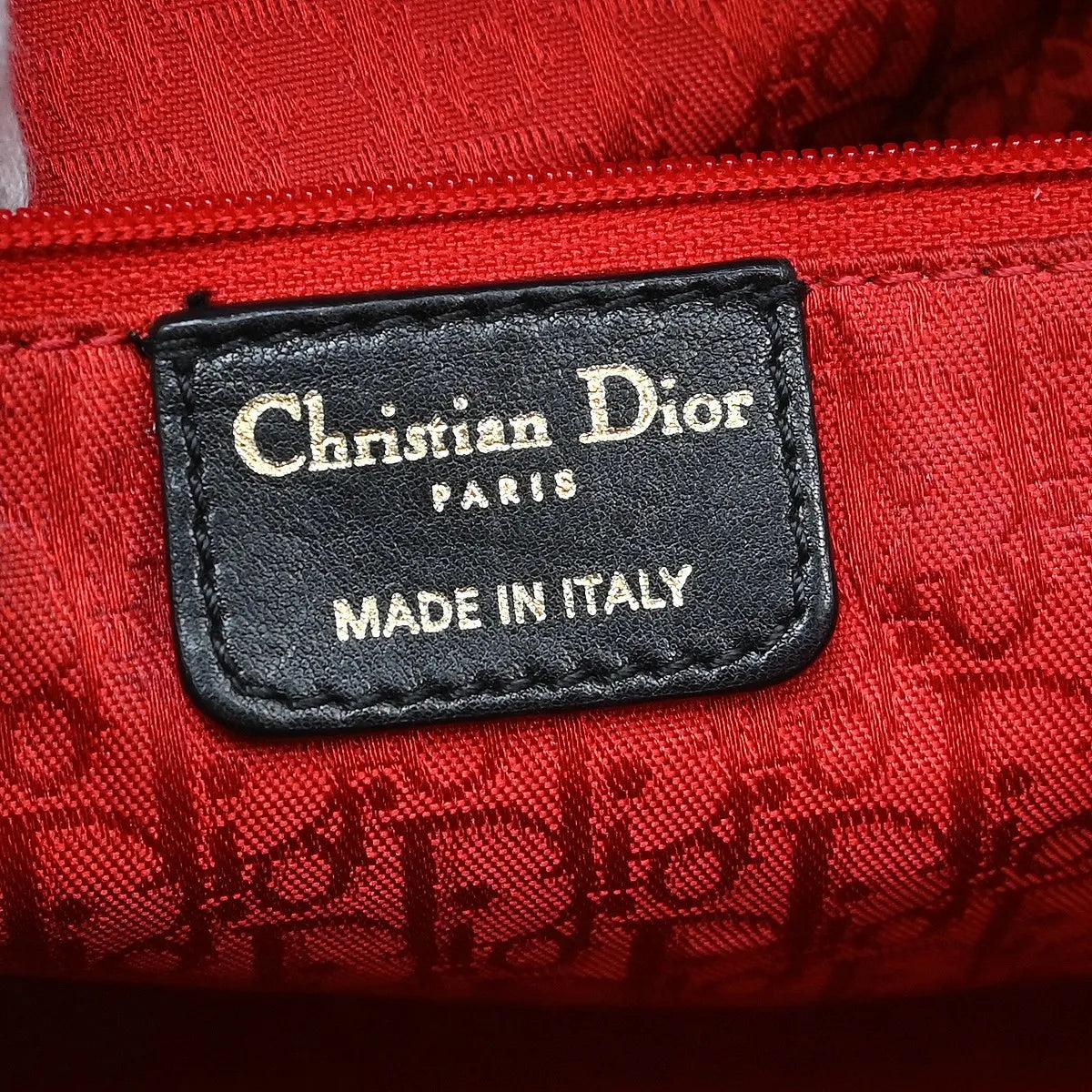 Christian Dior Vintage Lady Dior Cannage Quilt Lambskin, Black, Leather, Handbag