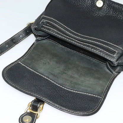 Celine Vintage Leather, Black, Leather, Shoulder Bag