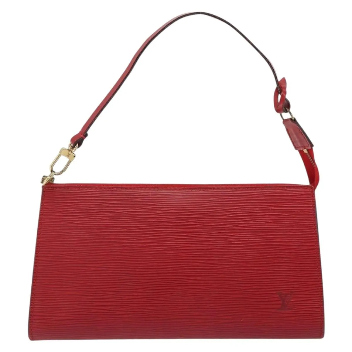 Louis Vuitton Pochette Accessoires Epi, Red, Leather, Clutch