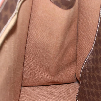 Celine Vintage Macadam Shopper Tote Canvas and Leather, Brown, Canvas, Tote Bag