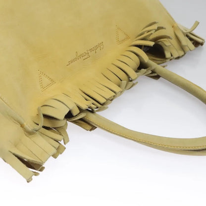 Salvatore Ferragamo Vintage Suede, Yellow, Suede, Shoulder Bag