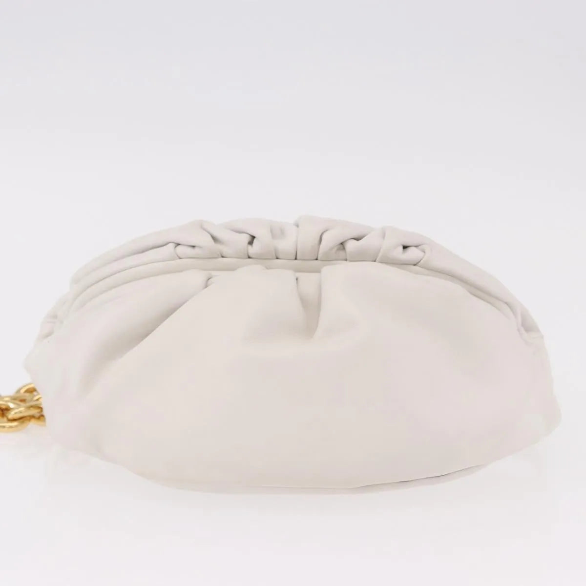 Bottega Veneta The Chain Leather, White, Leather, Shoulder Bag
