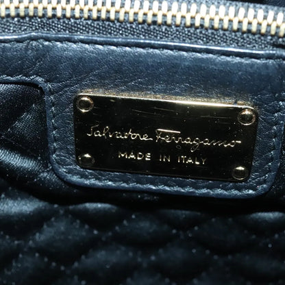 Salvatore Ferragamo Vala Leather, Black, Leather, Handbag