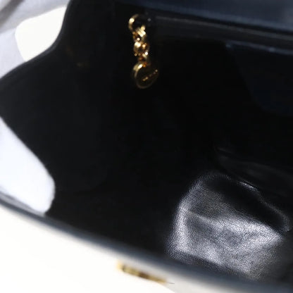 Salvatore Ferragamo Gancini Leather, Navy, Leather, Shoulder Bag