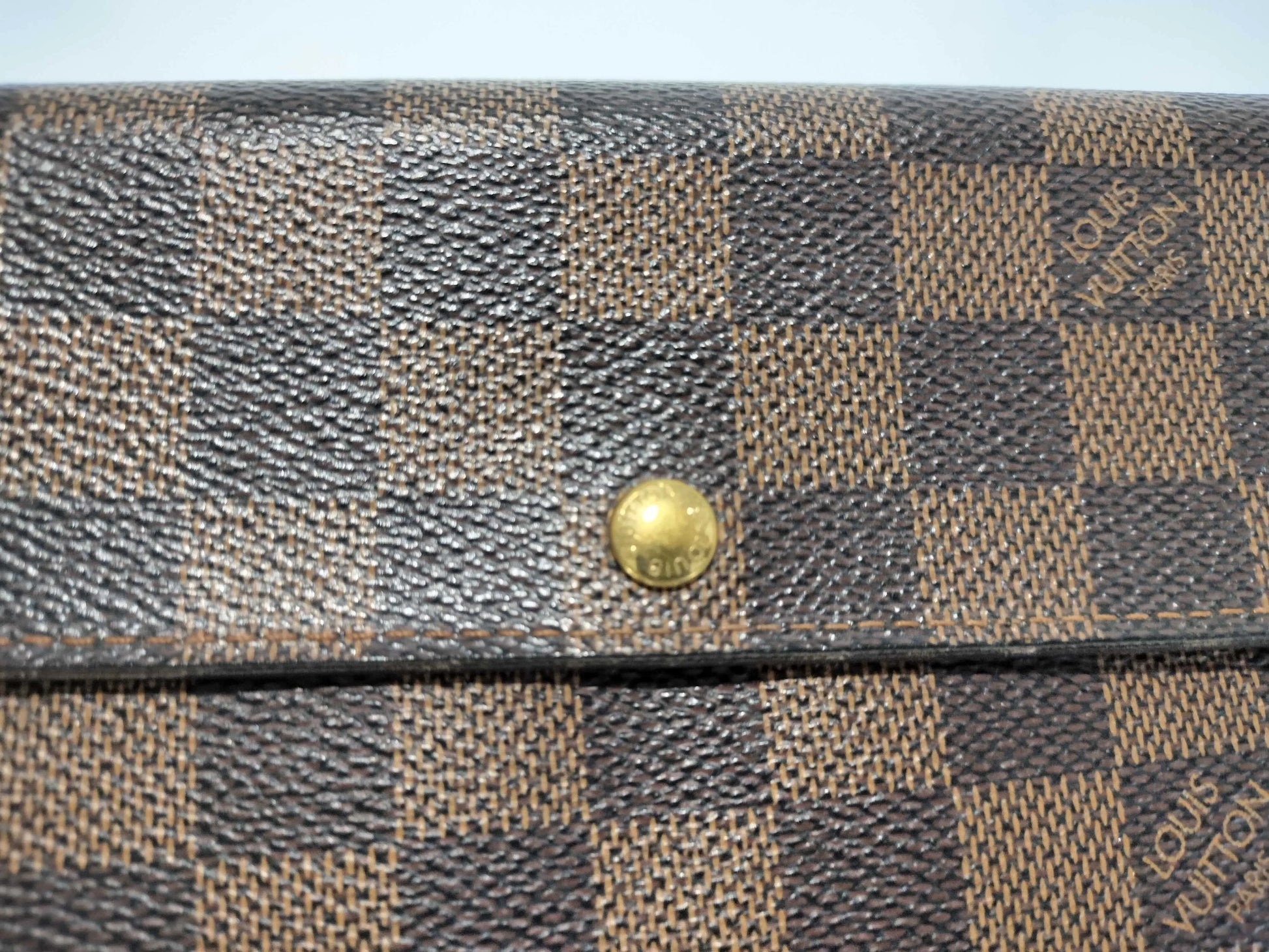 Louis Vuitton Portefeuille Sarah Damier, Brown, Canvas, Wallet
