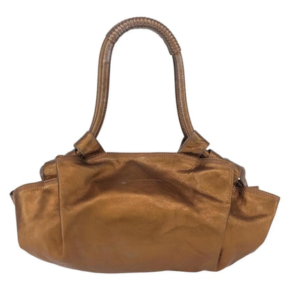 Loewe Anagram Logo Nappa Aire Hand Leather, Gold, Leather, Handbag