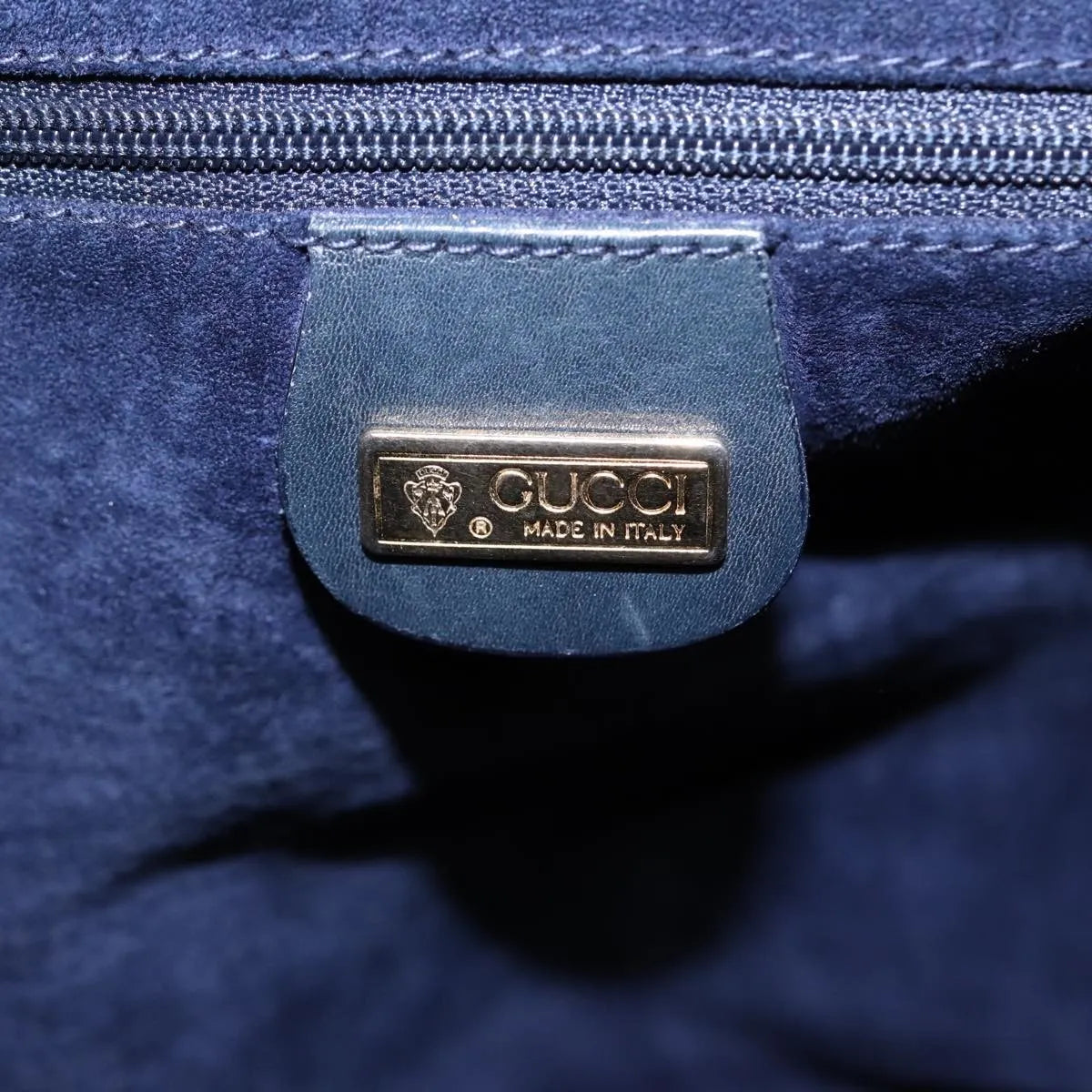Gucci Vintage Leather, Navy, Leather, Shoulder Bag
