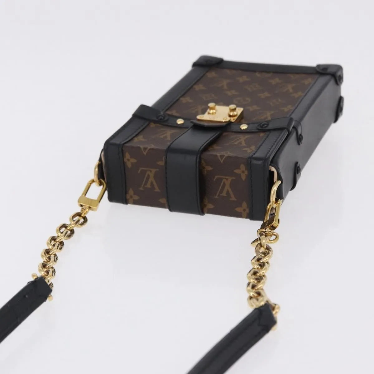 Louis Vuitton Vertical Trunk Pochette Monogram Canvas, Brown, Canvas, Clutch