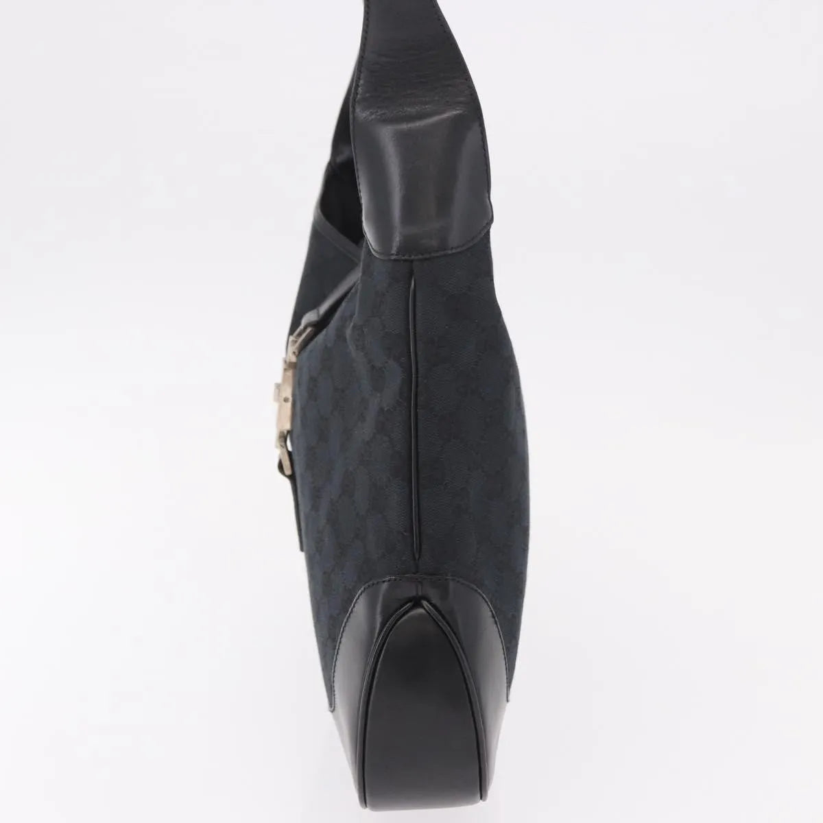 Gucci Vintage Jackie O Hobo Canvas and leather, Black, Canvas, Shoulder Bag